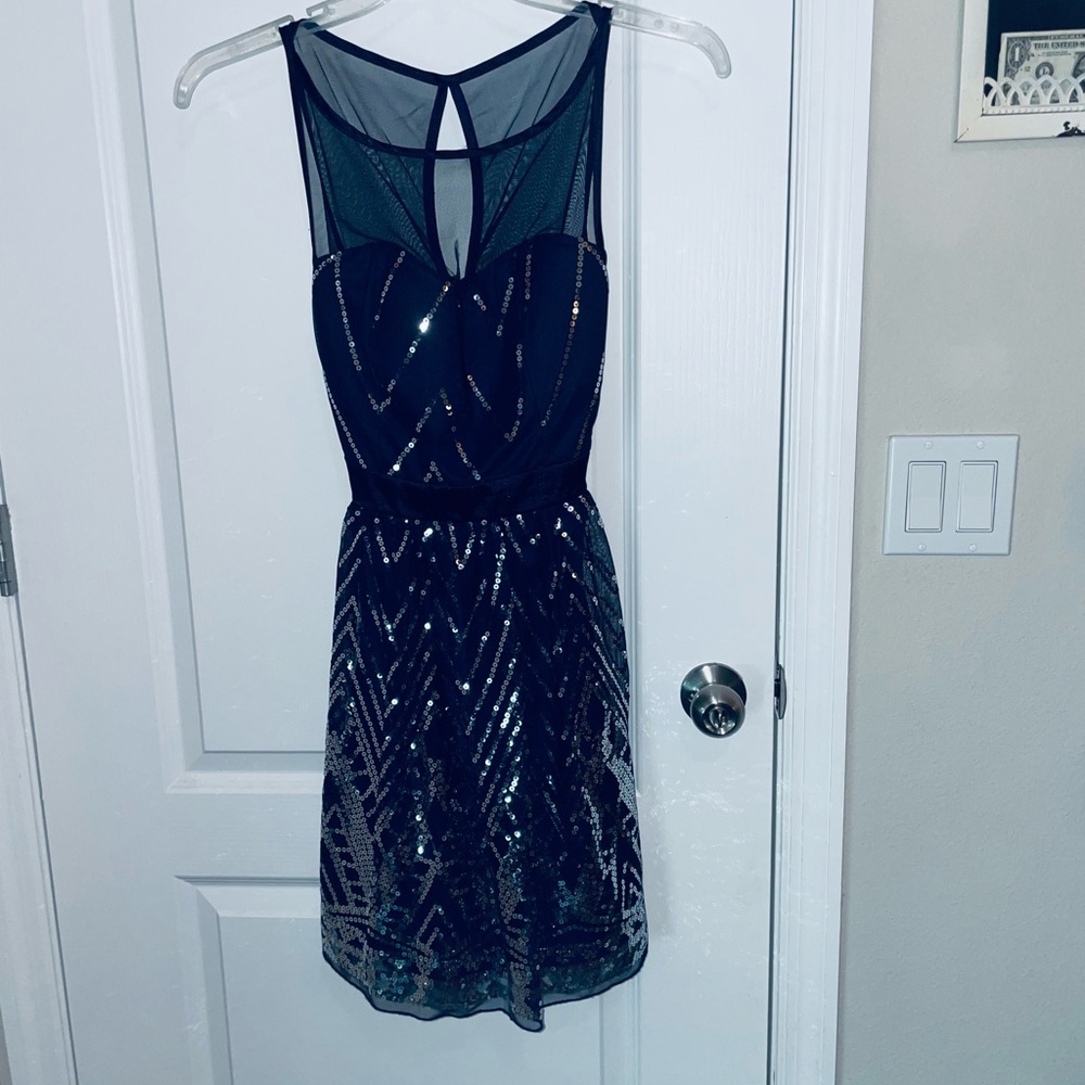 Ruby Rox brand sequin navy dress
